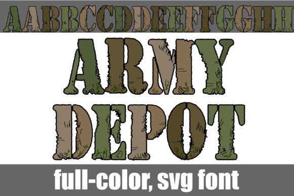 Army Depot: The Grungy SVG Font for Military-Style Design