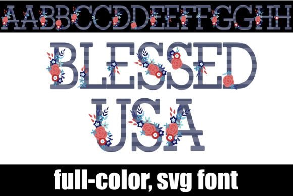 Blessed Usa: A Patriotic Color Font for Bold Designs