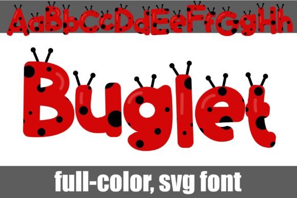 Buglet: A Playful Full-Color Font for Modern Design