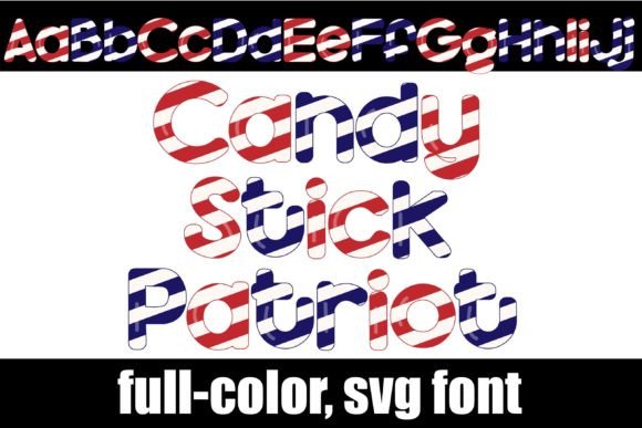 Candy Stick Patriot: A Striped Typography Asset for Bold Branding
