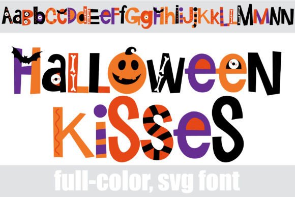 Halloween Kisses: A Spooky SVG Font for Vibrant Designs