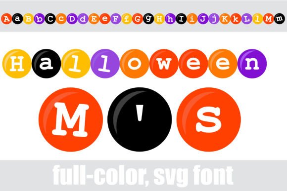 Halloween M's: A Candy-Coated Design Asset