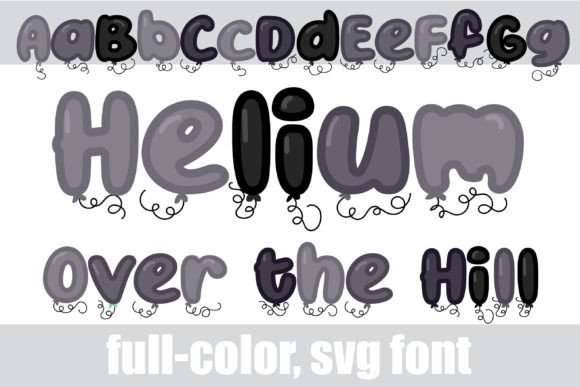 Helium - over the Hill: A Design Font with Festive Flair
