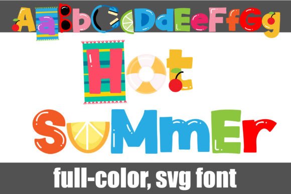 Hot Summer: Vibrant Color Fonts for Modern Design