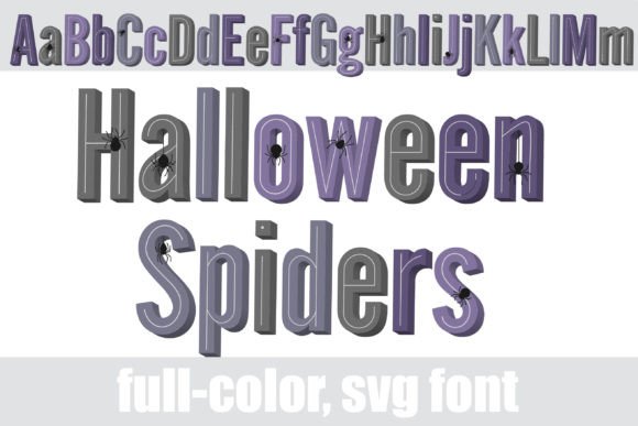 Infuse Spooky Charm with Halloween Spiders Typography