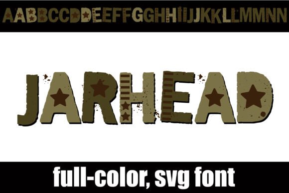 Jarhead: Military-Grungy SVG Color Font for Bold Design
