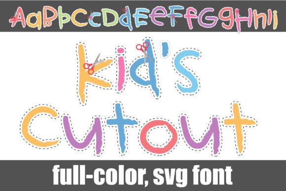 Kid's Cutout: A Playful SVG Font for Creative Design