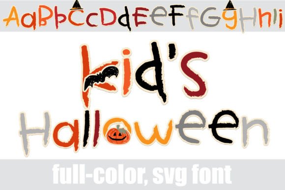 Kids Halloween Font: A Colorful Asset for Creative Design