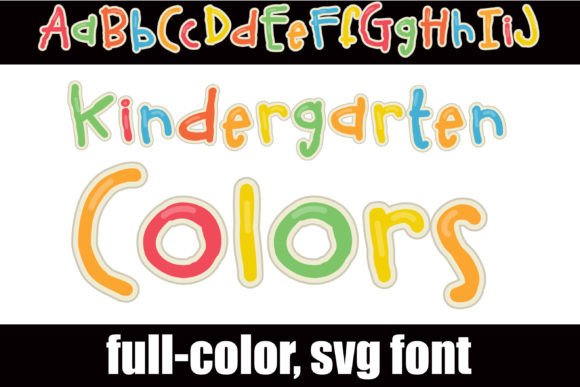 Kindergarten Colors: Vibrant SVG Fonts for Playful Design
