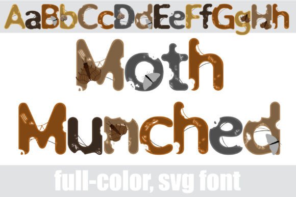 Moth Munched: Elevate Designs with This Grungy SVG Font