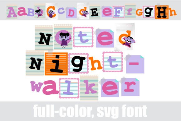 Noted Nightwalker: A Halloween Color Font for Bold Design