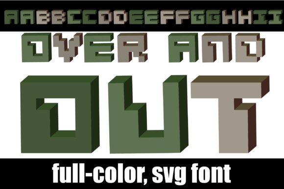 Over and Out: Military-Style Color Typography for Bold Designs