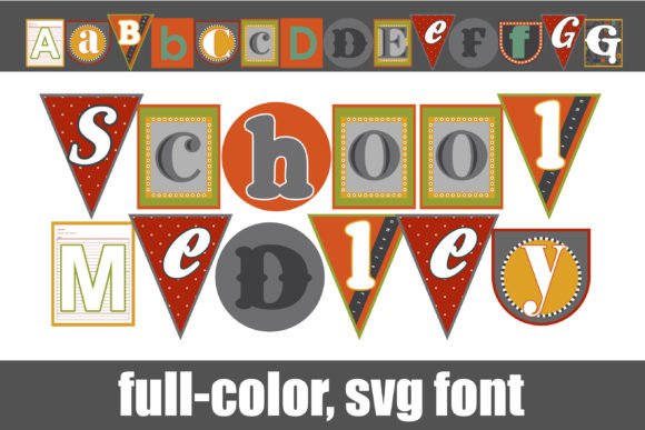 School Medley: A Colorful Font for Vibrant Designs