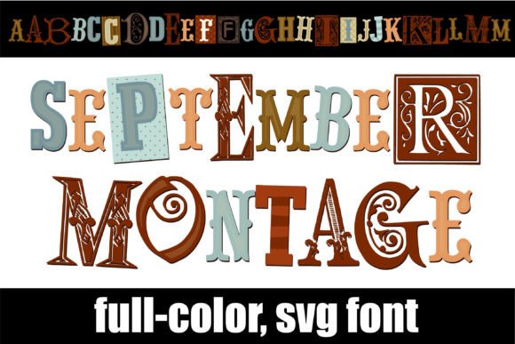 September Montage: Elevate Your Design with Autumnal Color Fonts