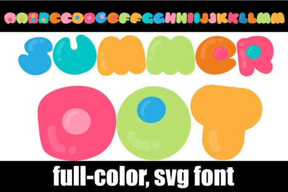Summer Dot: A Playful Full-Color SVG Font for Vibrant Design