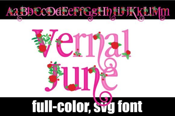 Vernal June: Elevate Your Designs with a Flourished Color Font